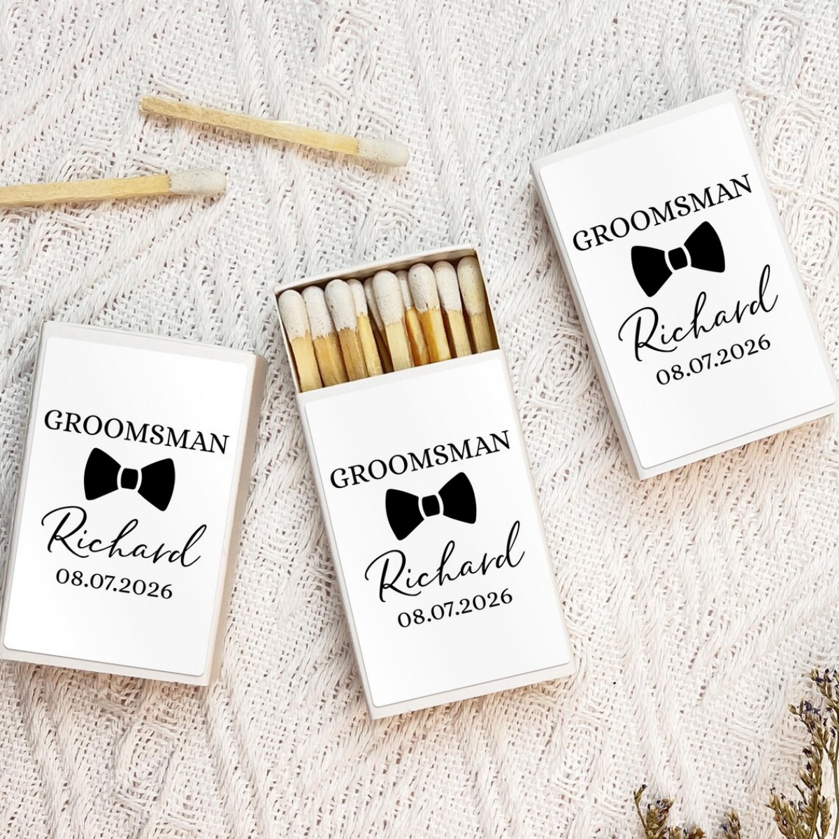 Men'S Grooming Day - Personalized Groomsman Gift Matchbox, Best Man