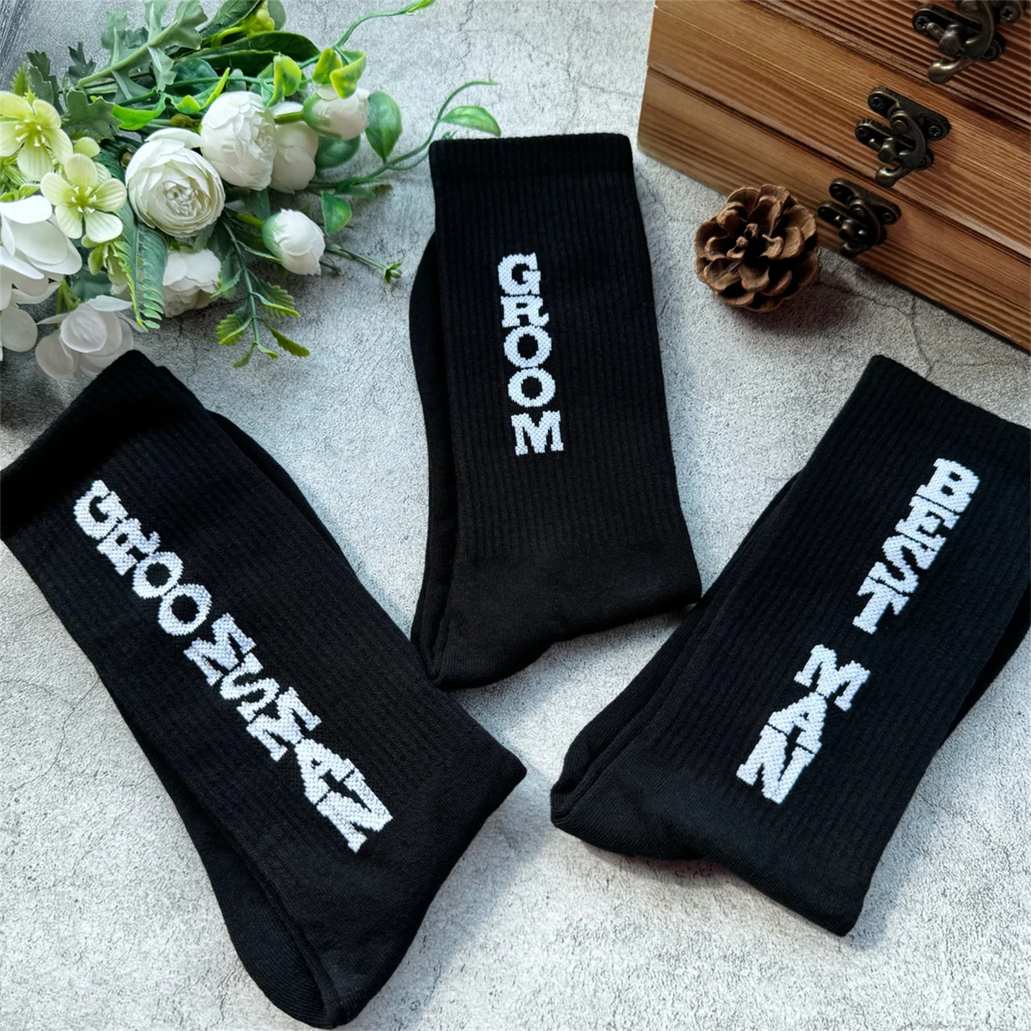 Men'S Grooming Day - Groomsman Gift Socks, Wedding Groom Socks,
