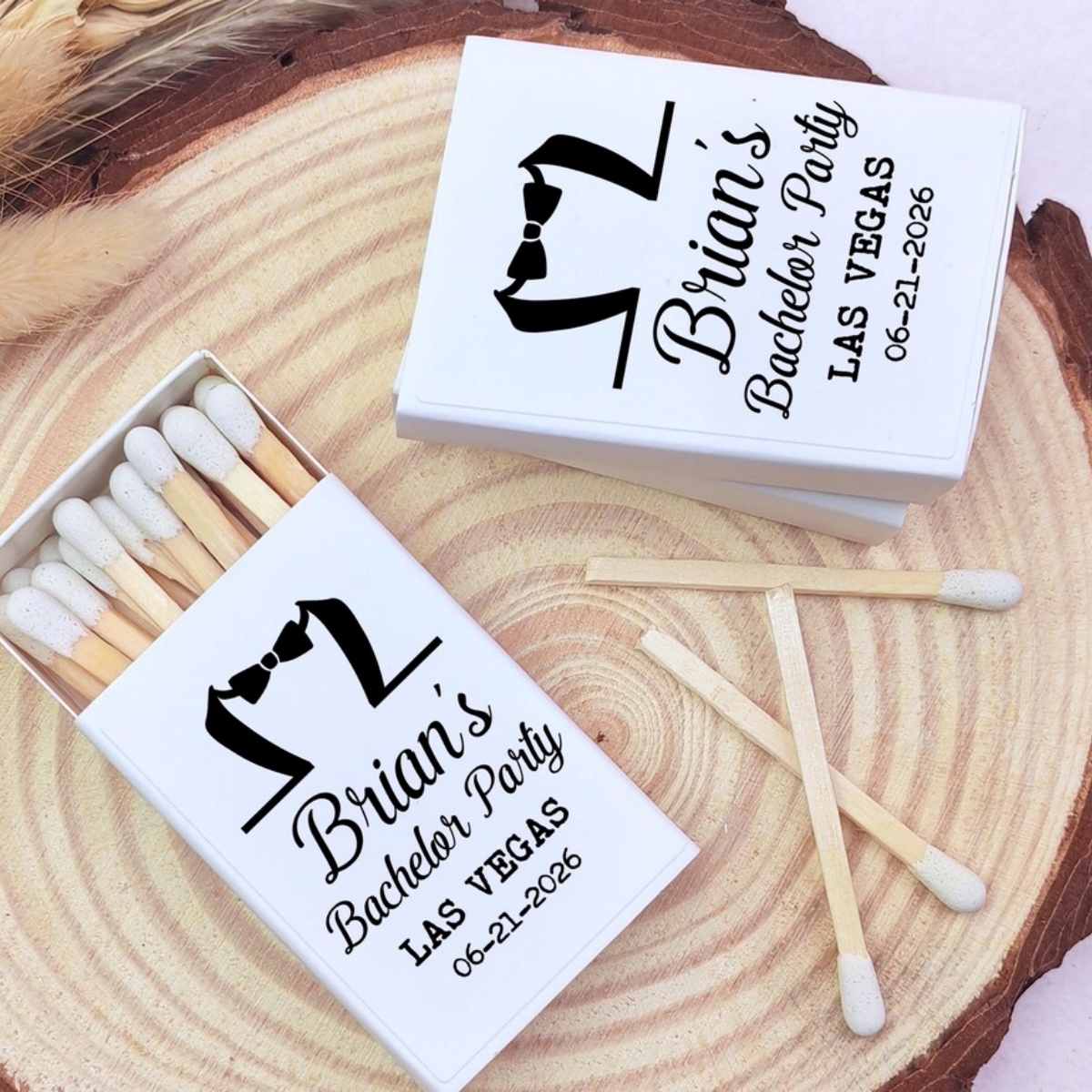Men'S Grooming Day - Custom Matchboxes Favors for Best Man