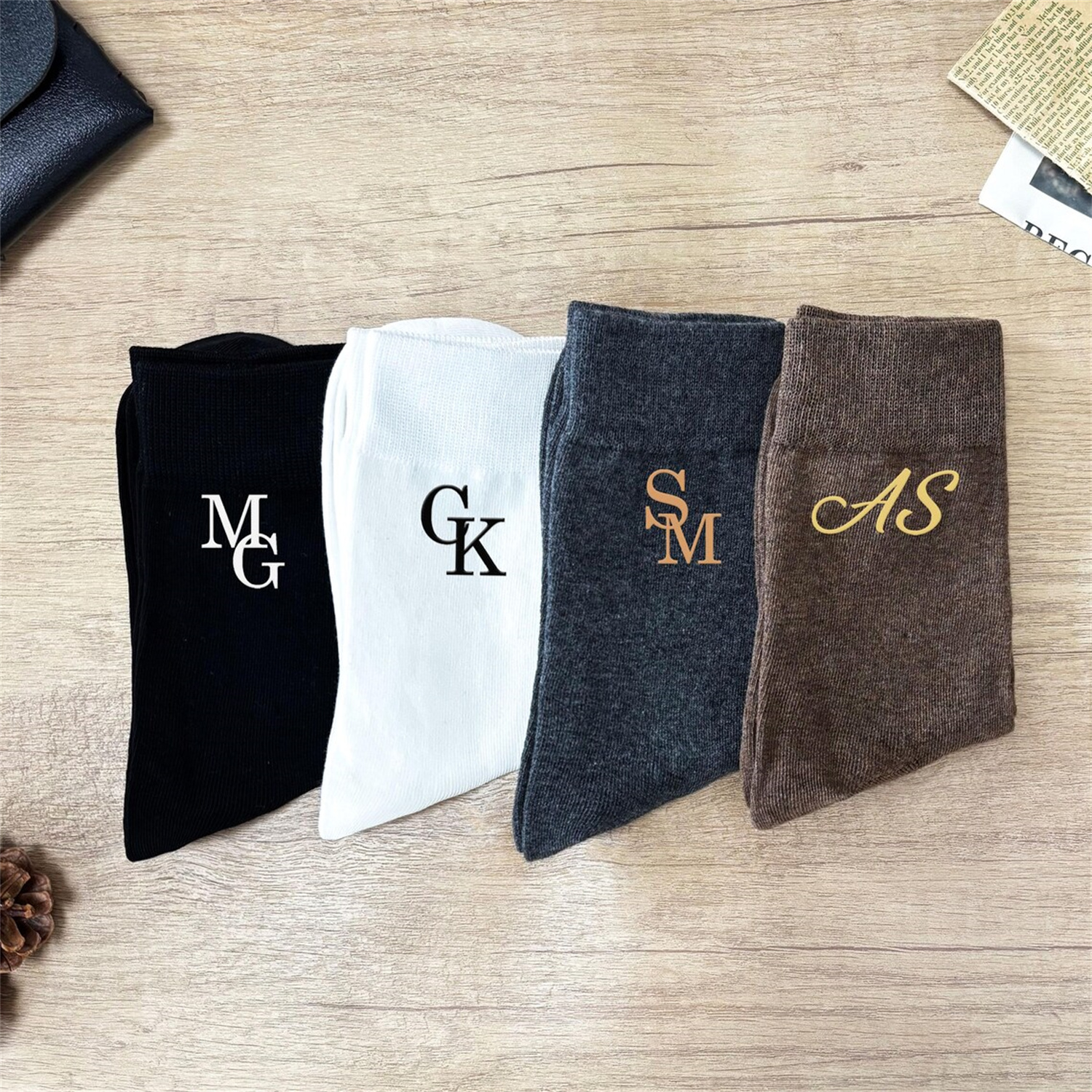 Men'S Grooming Day - Personalized Embroidered Best Man Socks, Best