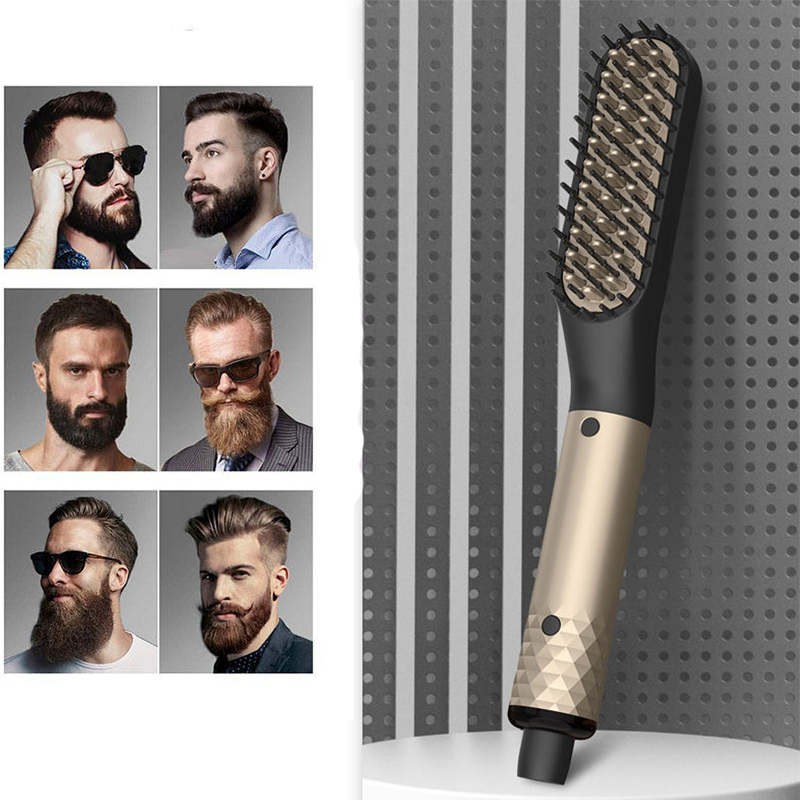 Men'S Grooming Essentials - Professional Electric Brush Hair Straightener Fast
