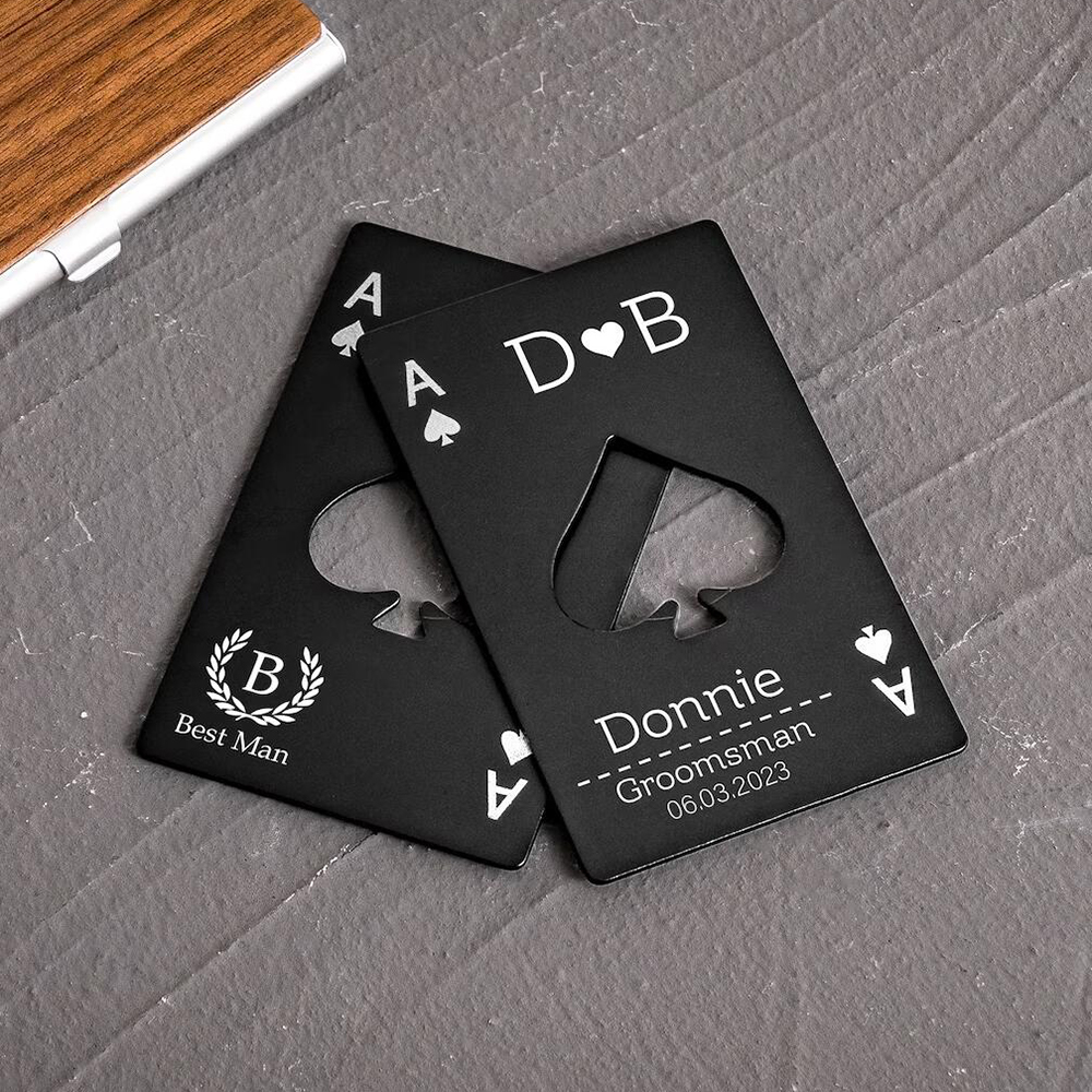 Men'S Grooming Day - Personalized Ace Of Spades Bottle Opener