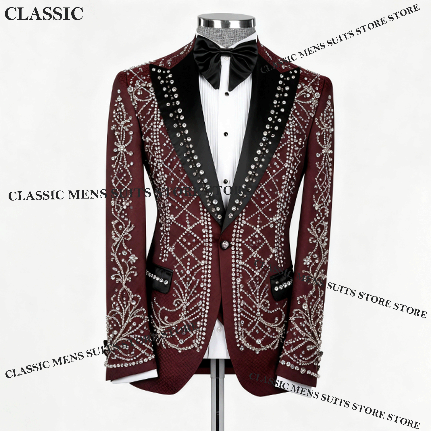 X Men Grooming - Customized Elegant Rhinestone Coat Style Men