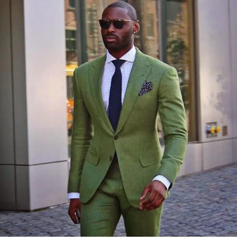 Army Green Linen Costume Homme - X Men Grooming incelemesi ve fiyatı