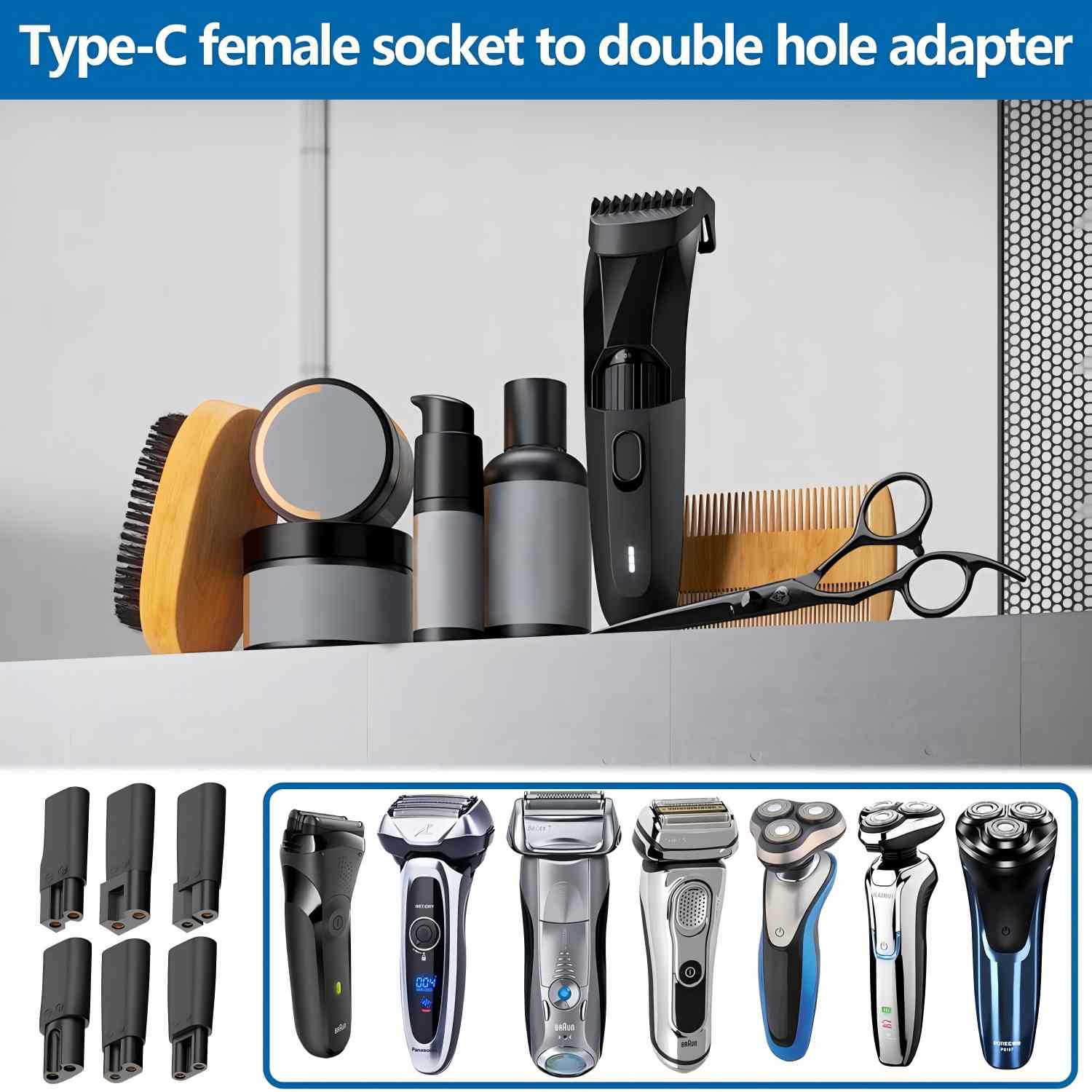 6 PCS Type-C USB Adapter Repla - Electric Shaver Rotary incelemesi ve fiyatı