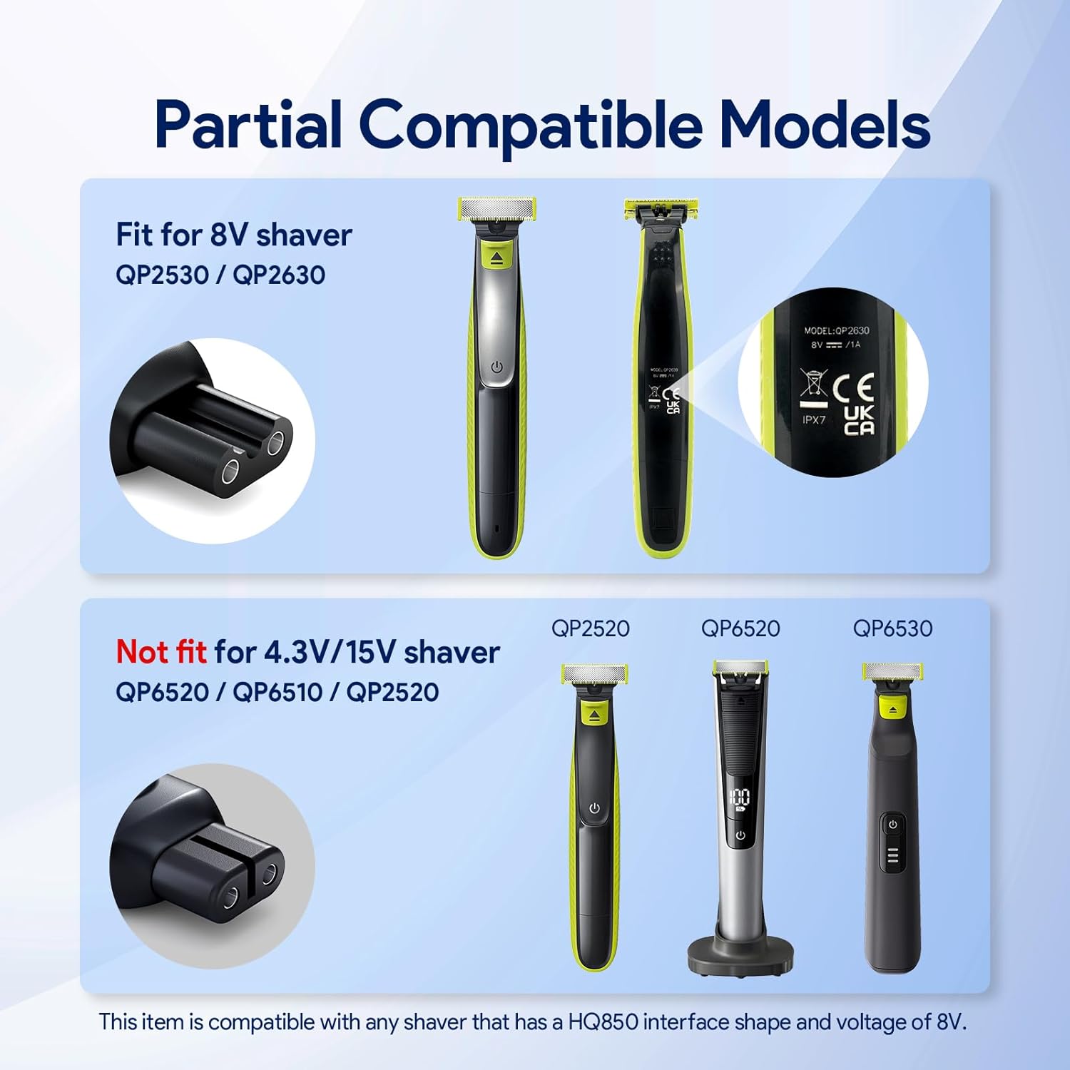 8V HQ850 Type-C Shaver Charger - Electric Shaver Rotary incelemesi ve fiyatı