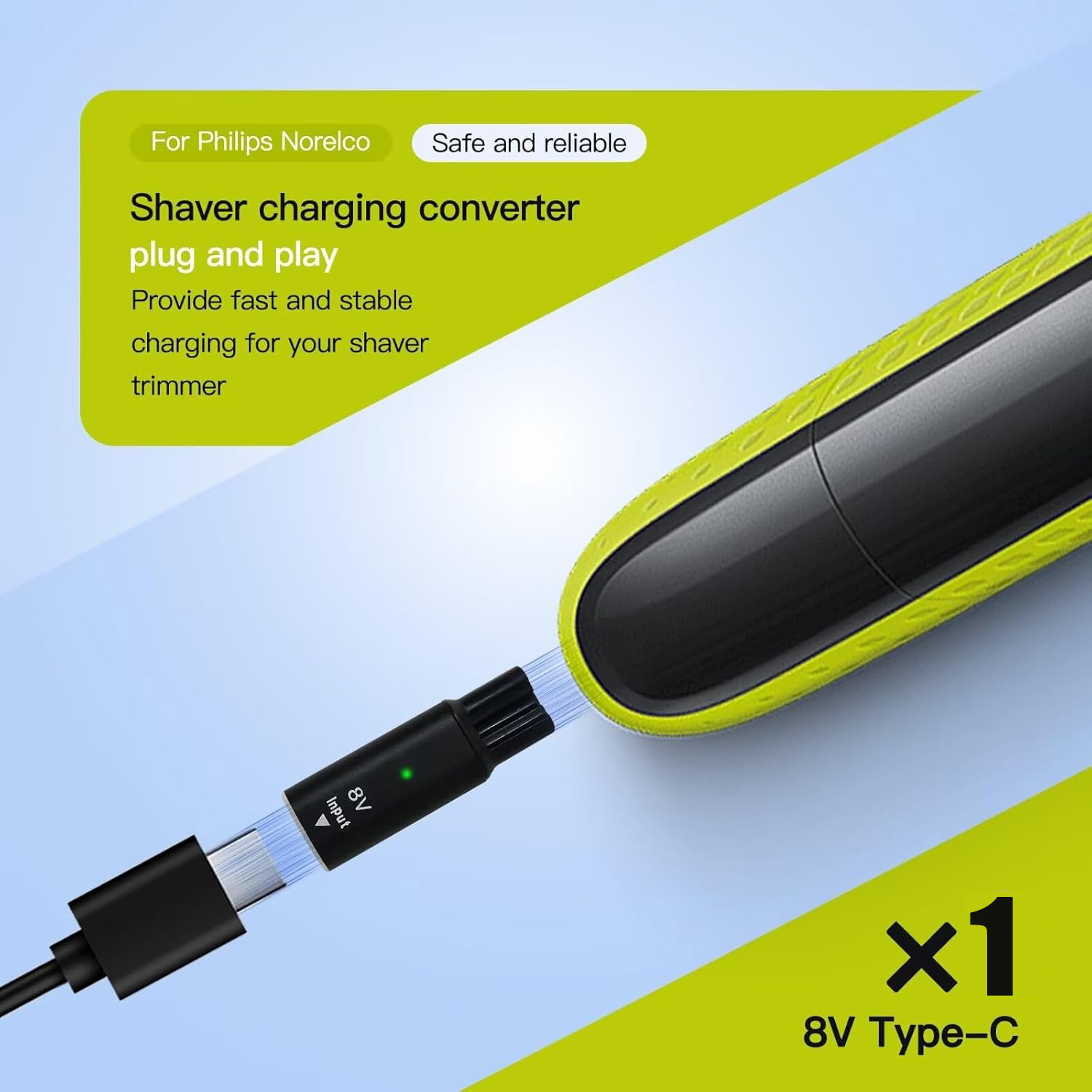 8V HQ850 Type-C Shaver Charger - Electric Shaver Rotary incelemesi ve fiyatı