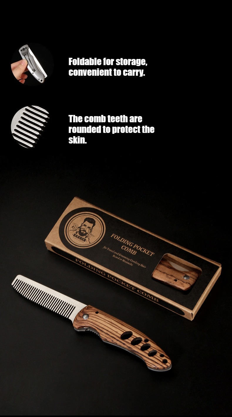 Solid Wood & Metal Folding Bea - Men'S Grooming Essentials incelemesi ve fiyatı