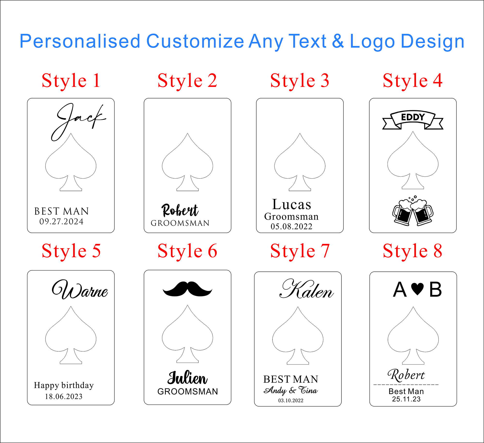 Personalized Ace Of Spades Bot - Men'S Grooming Day incelemesi ve fiyatı