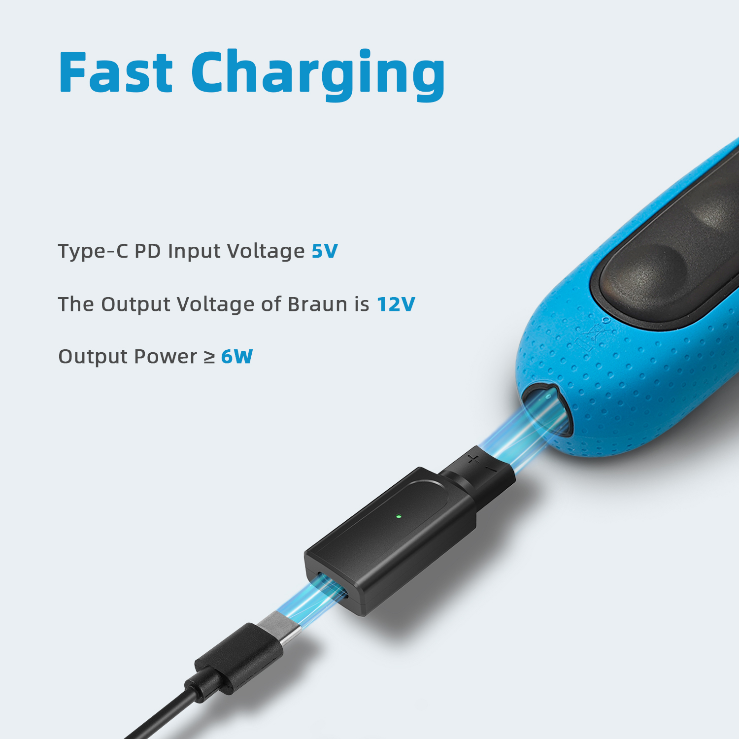 12V Type-C Shaver Adapter Char - Electric Shaver Rotary incelemesi ve fiyatı