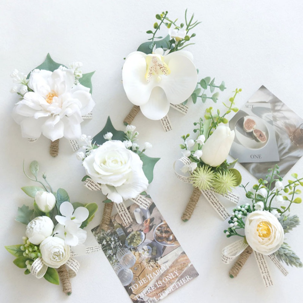 Ivory Rose Boutonnieres for Me - Men'S Grooming Day incelemesi ve fiyatı