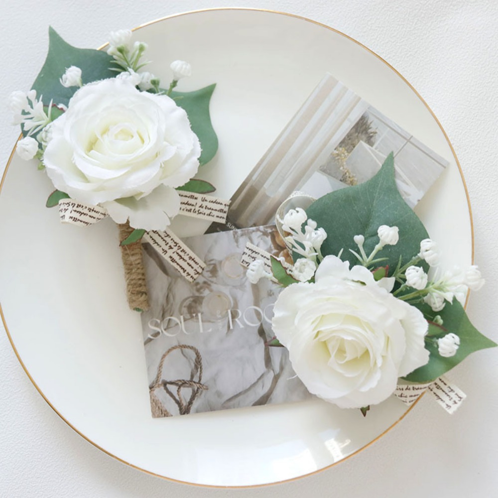 Ivory Rose Boutonnieres for Me - Men'S Grooming Day incelemesi ve fiyatı