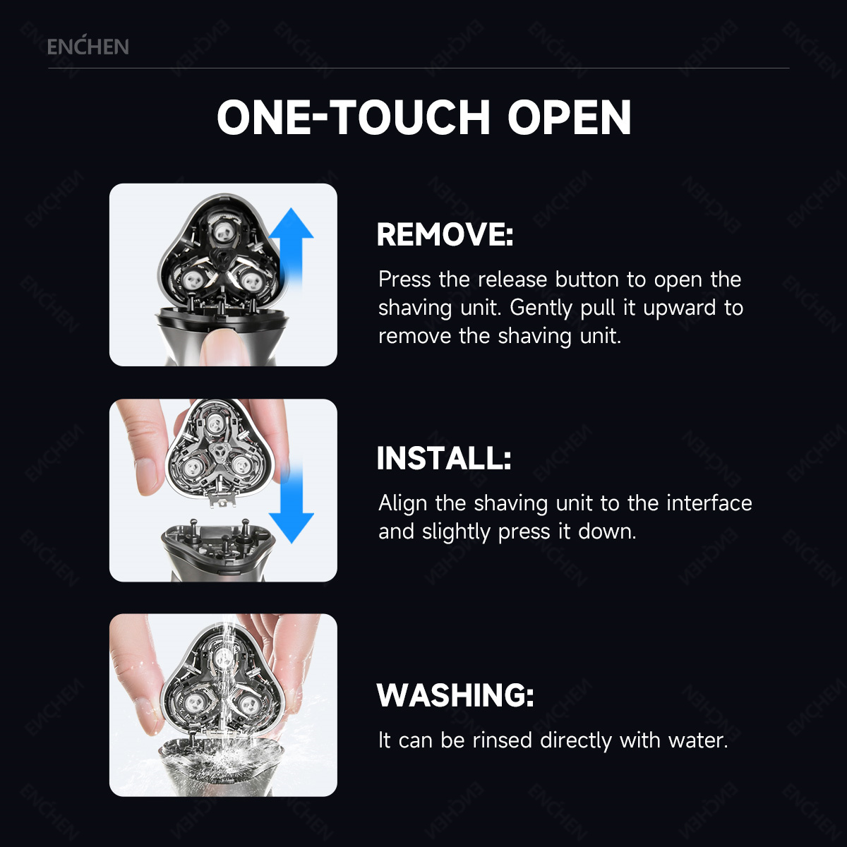 ENCHEN Blackstone's Replacemen - Electric Shaver Rotary incelemesi ve fiyatı